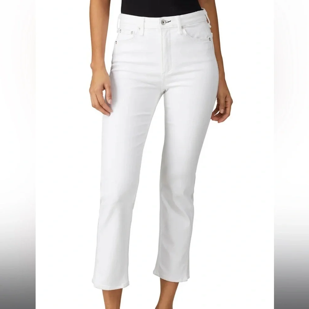 Rag & Bone Nina High Rise Skinny Ankle Flare Denim Jeans White Sz 33